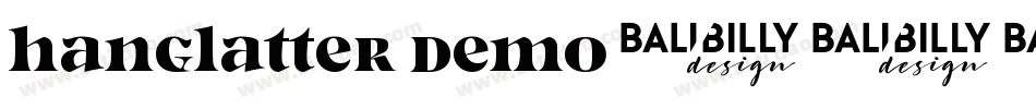 Hanglatter demo字体转换